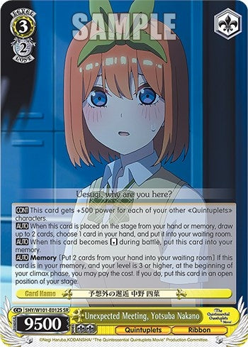 Unexpected Meeting Yotsuba Nakano (SR) (5) - Weiss Schwarz Single