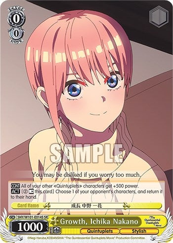 Growth Ichika Nakano (SR) (5) - Weiss Schwarz Single