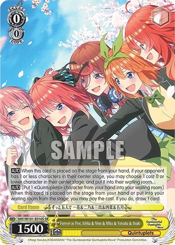 Forever as Five Ichika & Nino & Miku & Yotsuba & Itsuki (SR) (5) - Weiss Schwarz Single