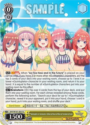 Quintuplets in Swimsuits Ichika & Nino & Miku & Yotsuba & Itsuki (5) - Weiss Schwarz Single