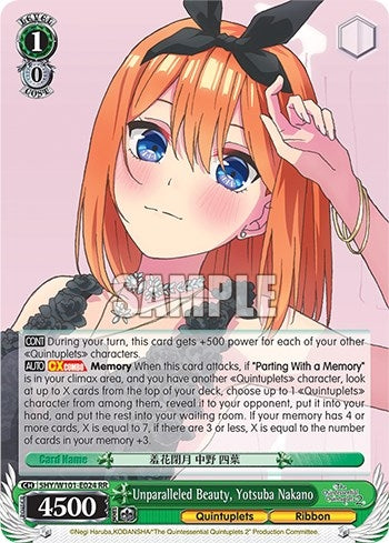 Unparalleled Beauty Yotsuba Nakano (5) - Weiss Schwarz Single