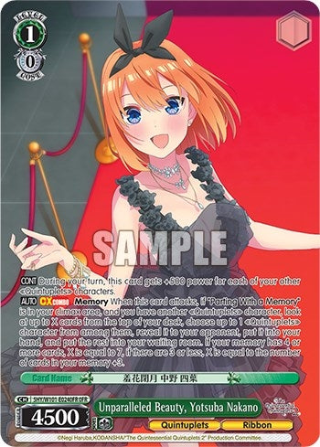 Unparalleled Beauty Yotsuba Nakano (OFR) (5) - Weiss Schwarz Single