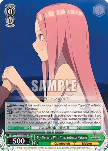 My Memory With You Yotsuba Nakano (SR) (5) - Weiss Schwarz Single
