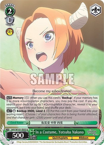 In a Costume Yotsuba Nakano (5) - Weiss Schwarz Single