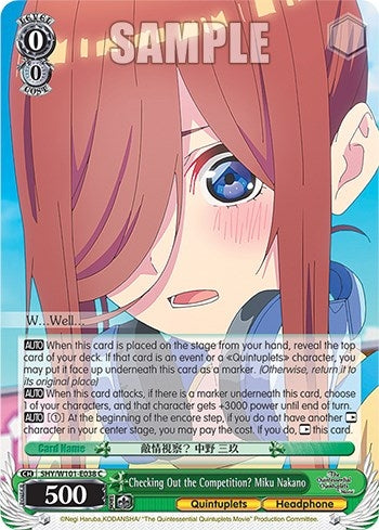 Checking Out the Competition? Miku Nakano (5) - Weiss Schwarz Single