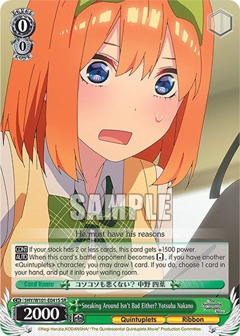 Sneaking Around Isn’t Bad Either? Yotsuba Nakano (SR) (5) - Weiss Schwarz Single