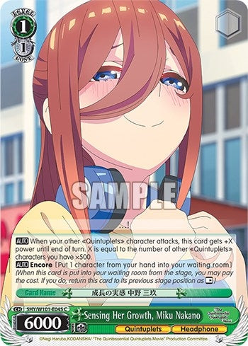 Sensing Her Growth Miku Nakano (5) - Weiss Schwarz Single