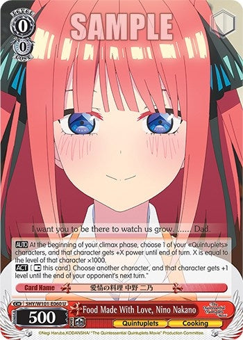 Food Made With Love Nino Nakano (5) - Weiss Schwarz Single