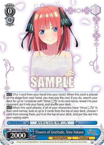 Flowers of Gratitude Nino Nakano (5) - Weiss Schwarz Single