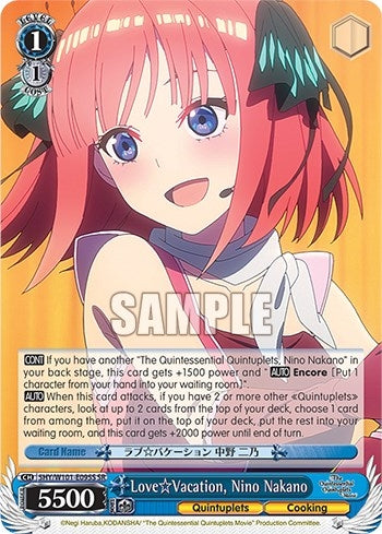 Love Vacation Nino Nakano (SR) (5) - Weiss Schwarz Single