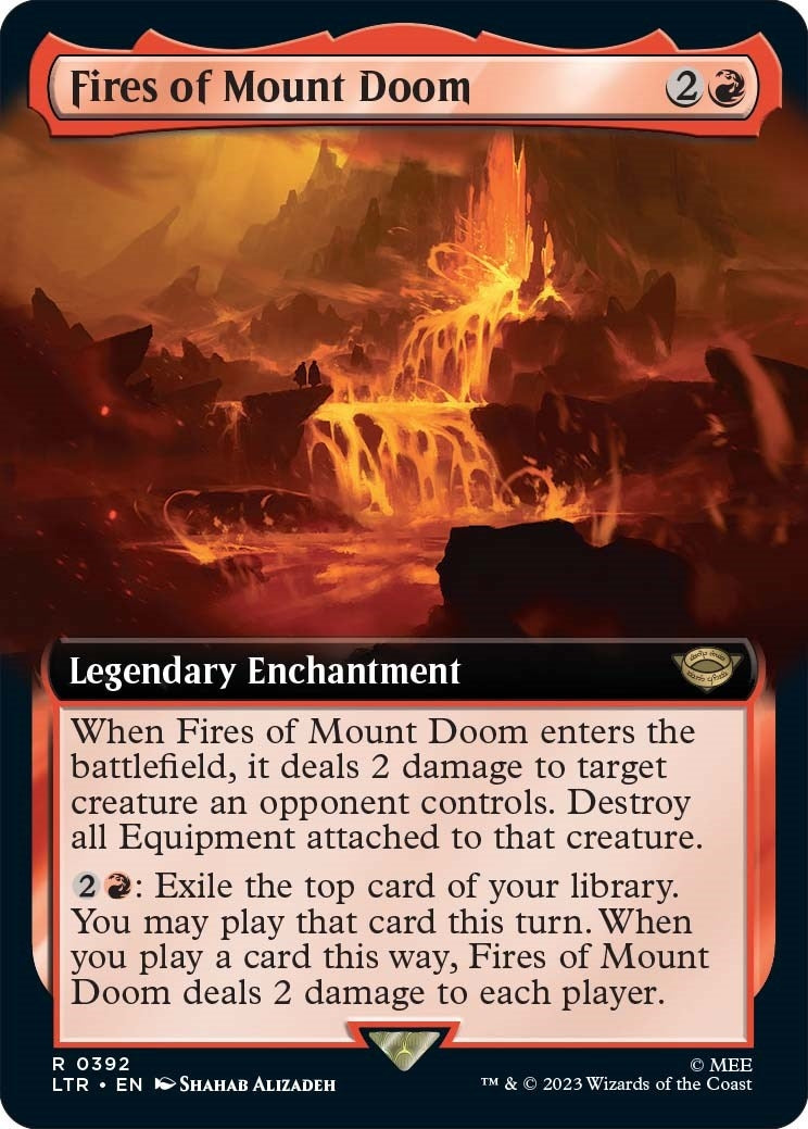 Fires of Mount Doom (Extended Art) (392) [LTR] - MTG Single