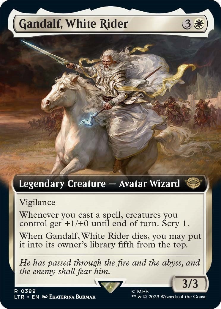 Gandalf White Rider (Extended Art) (389) [LTR] - MTG Single