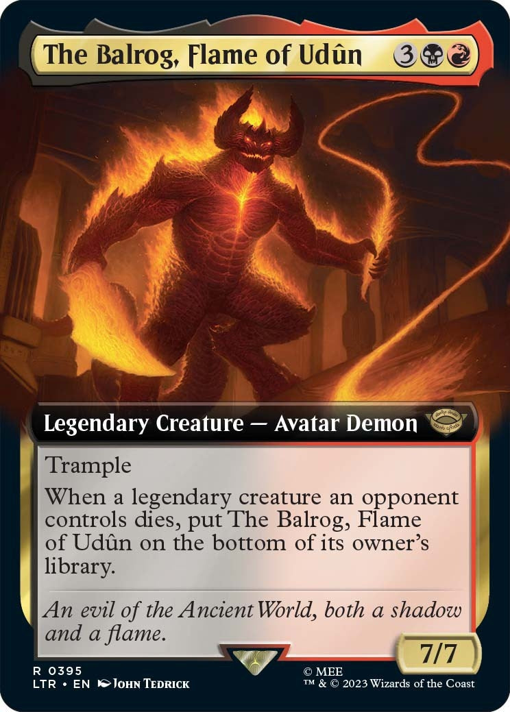 The Balrog Flame of Udun (Extended Art) (395) [LTR] - MTG Single