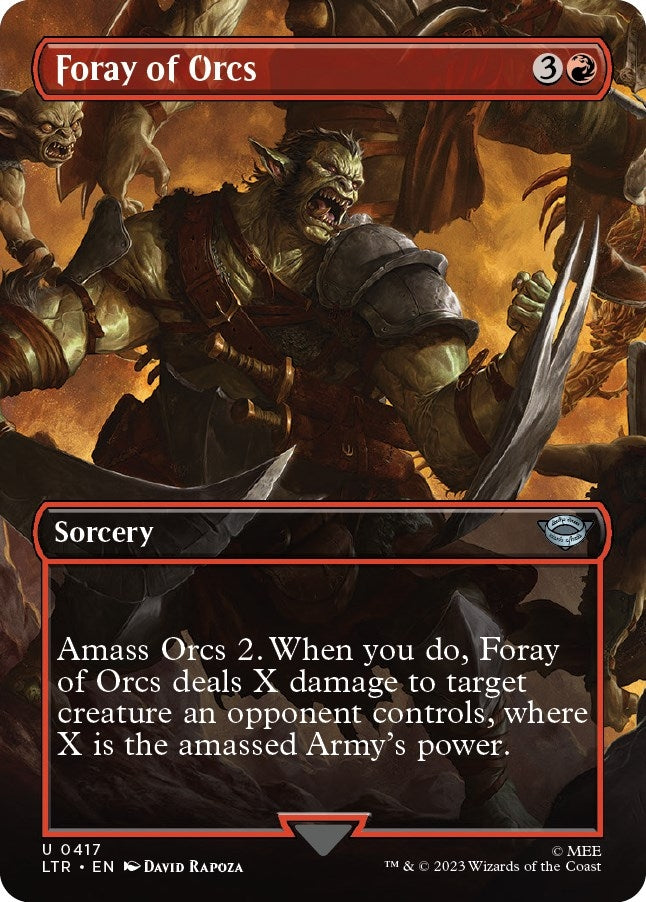 Foray of Orcs (Borderless) (417) [LTR] - MTG Single
