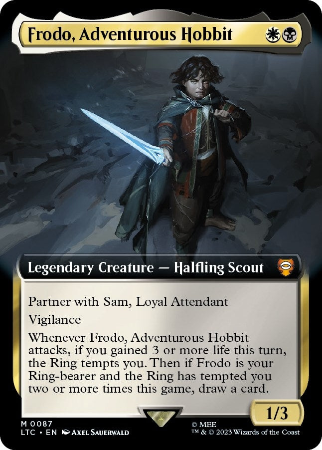 Frodo Adventurous Hobbit (Extended Art) (87) [LTC] - MTG Single