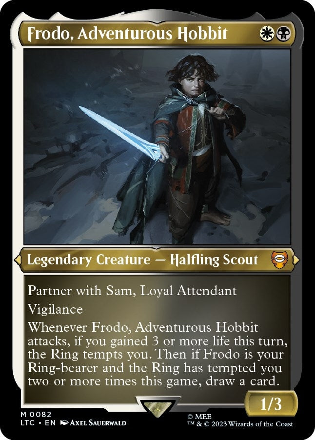 Frodo Adventurous Hobbit (Display Commander) - Thick Stock (82) [LTC] - MTG Single