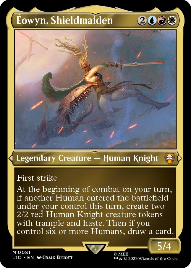 Eowyn Shieldmaiden (Display Commander) - Thick Stock (81) [LTC] - MTG Single