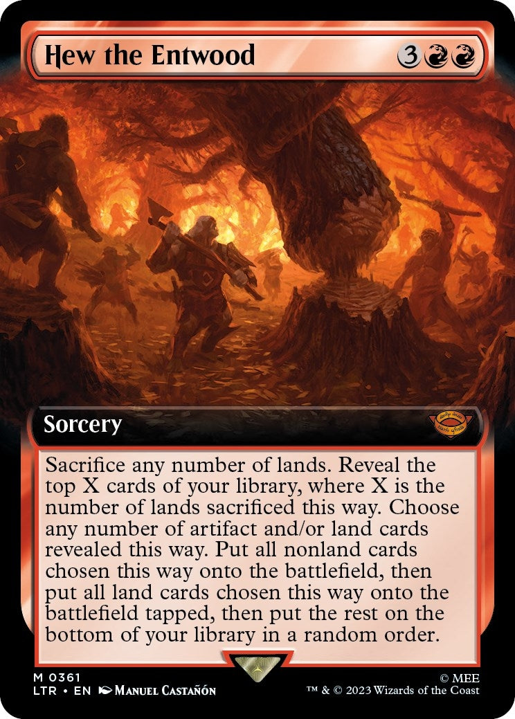 Hew the Entwood (Extended Art) (361) [LTR] - MTG Single