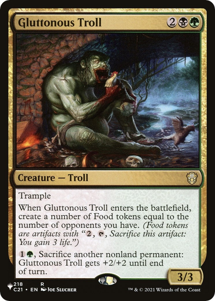 Gluttonous Troll (218) [LIST] - MTG Single