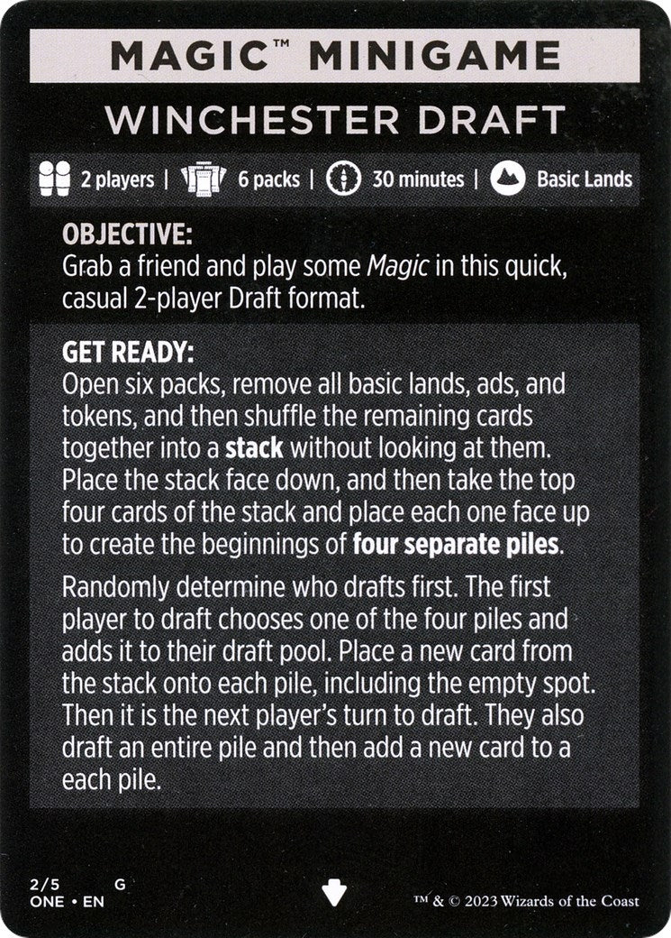 Magic Minigame: Winchester Draft (2) [ONE] - MTG Single