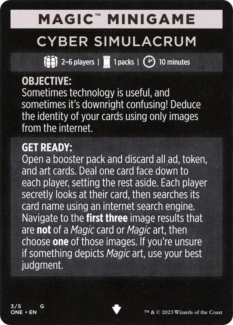 Magic Minigame: Cyber Simulacrum (3) [ONE] - MTG Single