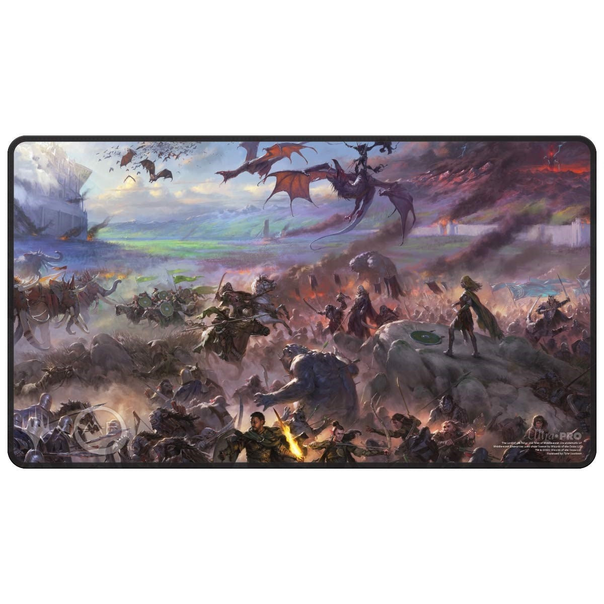 The Lord of the Rings: Tales of Middle-earth Borderless Scene Black Stitched Standard Gaming Playmat for Magic: