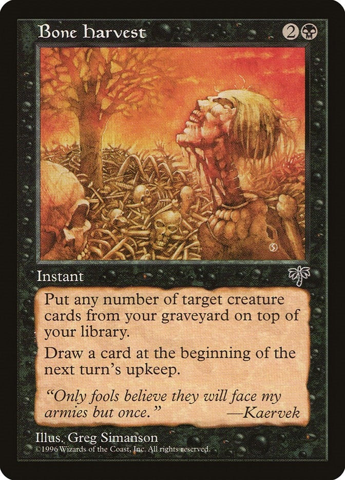 Bone Harvest [MIR] - MTG Single