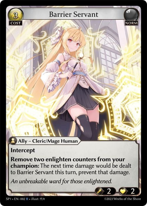 Image for Barrier Servant (002) (Supporter Pack 1) - Grand Archive TCG