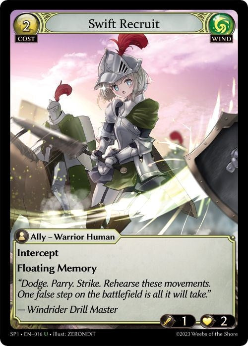Image for Swift Recruit (016) (Supporter Pack 1) - Grand Archive TCG