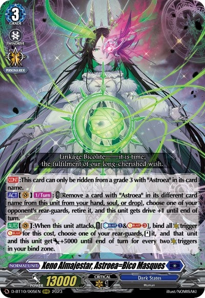 Xeno Almajestar Astroea=Bico Masques (10005) [D-BT10] - Cardfight Vanguard Single