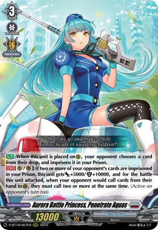 Aurora Battle Princess Penetrate Aquas (10007) [D-BT10] - Cardfight Vanguard Single