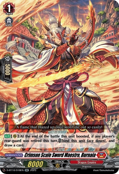 Crimson Scale Sword Maestro Burnaia (10018) [D-BT10] - Cardfight Vanguard Single