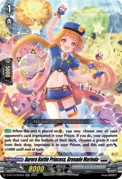 Aurora Battle Princess Grenade Marieda (10025) [D-BT10] - Cardfight Vanguard Single