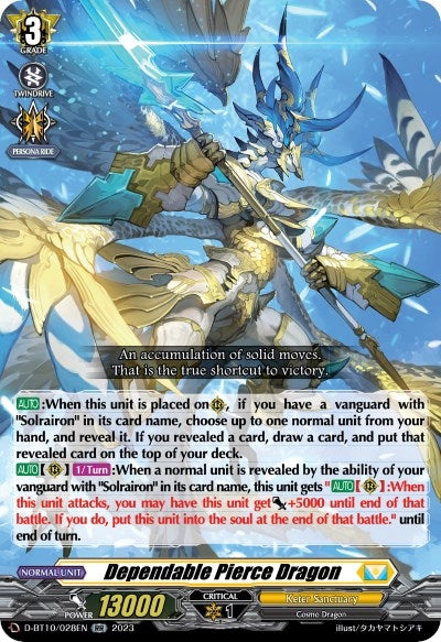 Dependable Pierce Dragon (10028) [D-BT10] - Cardfight Vanguard Single