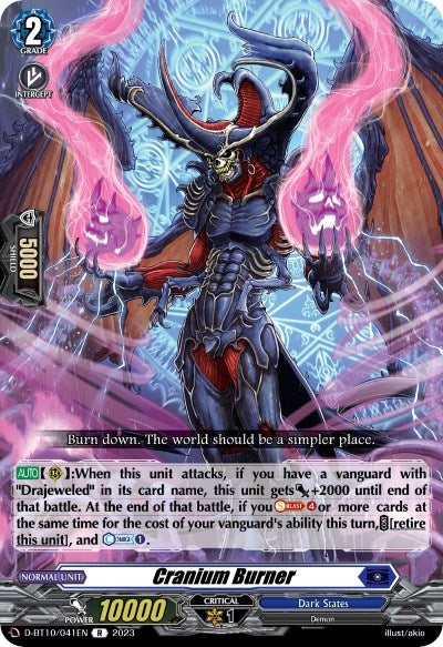 Cranium Burner (10041) [D-BT10] - Cardfight Vanguard Single