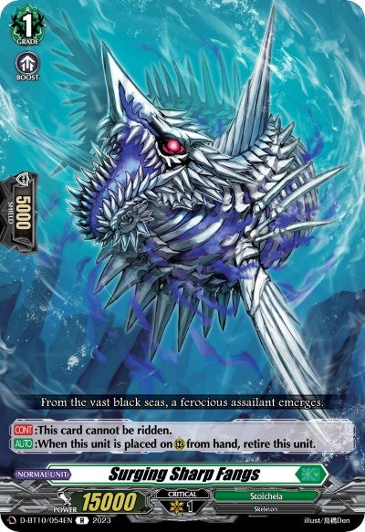 Surging Sharp Fangs (10054) [D-BT10] - Cardfight Vanguard Single