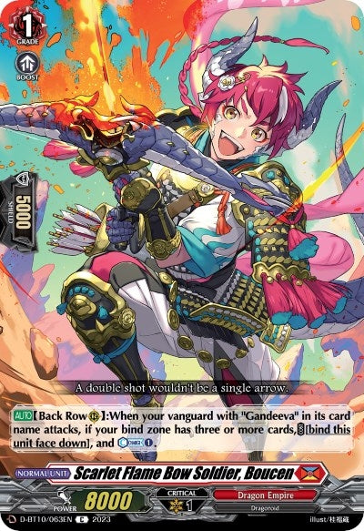 Scarlet Flame Bow Soldier Boucen (10063) [D-BT10] - Cardfight Vanguard Single