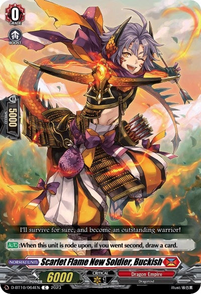 Scarlet Flame New Soldier Buckish (10064) [D-BT10] - Cardfight Vanguard Single