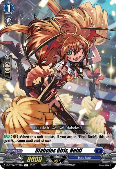 Diabolos Girls Heidi (10072) [D-BT10] - Cardfight Vanguard Single