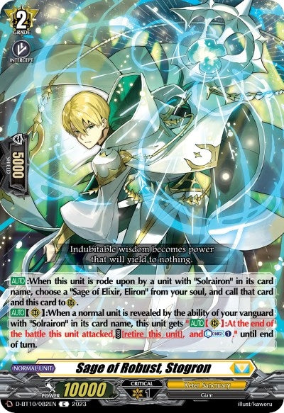 Sage of Robust Stogron (10082) [D-BT10] - Cardfight Vanguard Single