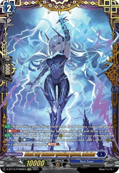 Black Sky Thunder Quaking Queen Leimina (FFR) (1006) [D-BT10] - Cardfight Vanguard Single