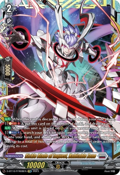 Sickle Blade of Inquest Habitable Zone (FFR) (1008) [D-BT10] - Cardfight Vanguard Single