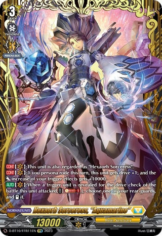 Hexaorb Sorceress ’Aquamarine’ (FFR) (1011) [D-BT10] - Cardfight Vanguard Single