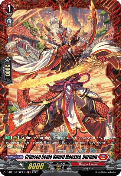 Crimson Scale Sword Maestro Burnaia (FR) (1003) [D-BT10] - Cardfight Vanguard Single