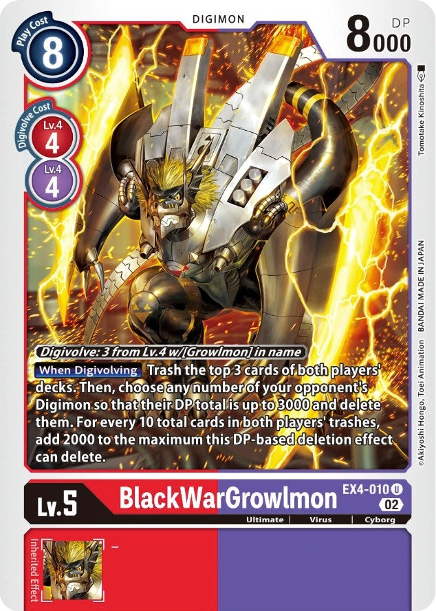 BlackWarGrowlmon (4010) [EX04] - Digimon Card Game Single
