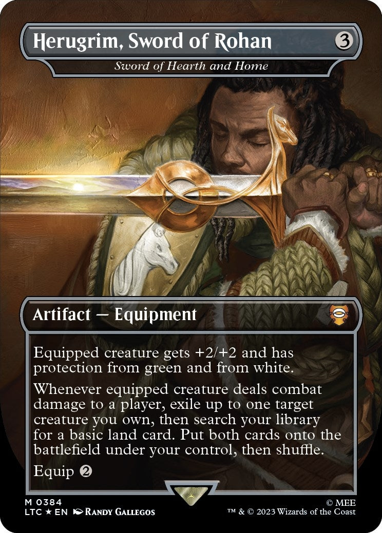 Herugrim Sword of Rohan - Sword of Hearth and Home (Surge Foil) (384) [LTC] - MTG Single