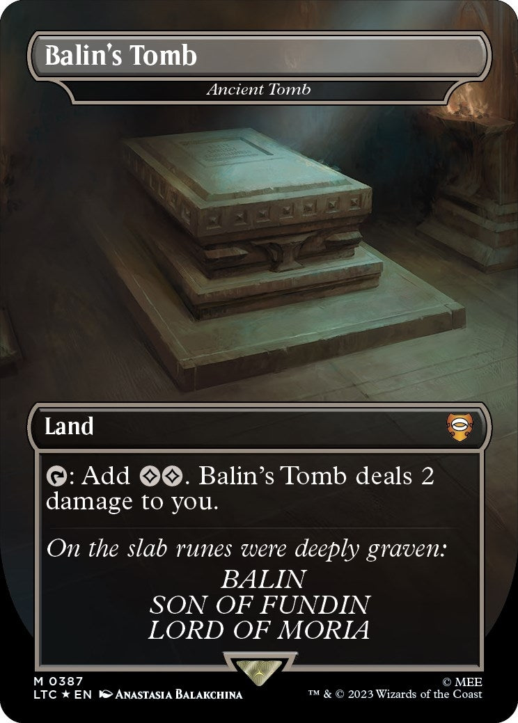 Image for Balin's Tomb - Ancient Tomb (Surge Foil) (387) (The Lord of the Rings: Tales of Middle-earth) - Magic: The Gathering