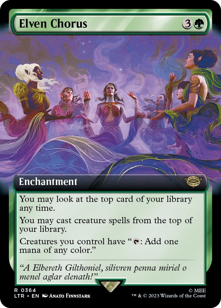 Elven Chorus (Extended Art) (364) [LTR] - MTG Single