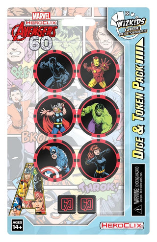Avengers 60th Anniversary Dice and Token Pack [60A] - Heroclix Sealed