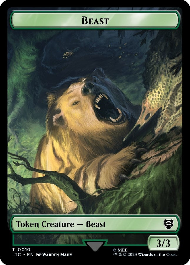 Beast // Treefolk Double-Sided Token (0) [LTC] - MTG Single